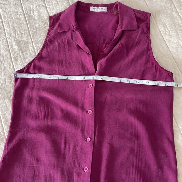 Deep Purple Silk Sleeveless Adalyn Shirt Dress from Equipment - Picture 8 of 10